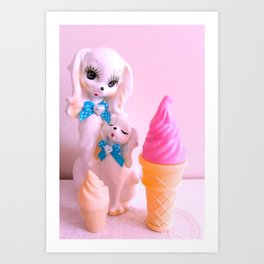 ice cream puppy Art Print