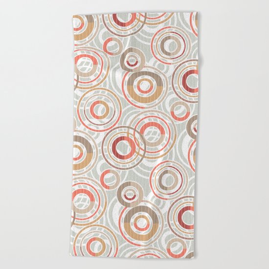 Abstraction.Circles and rings. Beach Towel