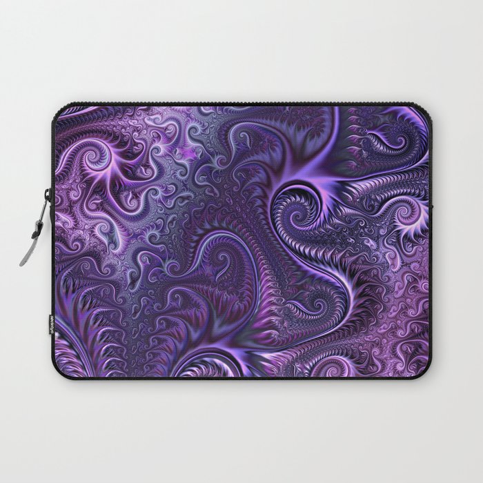 Abstract Colorful Lilac & Violet Spiral Pattern Laptop Sleeve