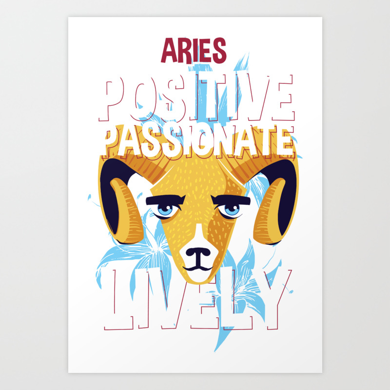 Aries Zodiac Horoscope Ram Spirit Animal Art Print By Jacob Zelazny Society6