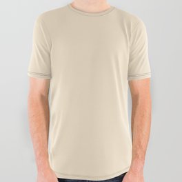 Creamy Off White Ivory Solid Color Pairs PPG Magnolia Spray PPG1089-2 - All One Single Shade Colour All Over Graphic Tee