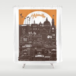 Milwaukee Landmarks Shower Curtain