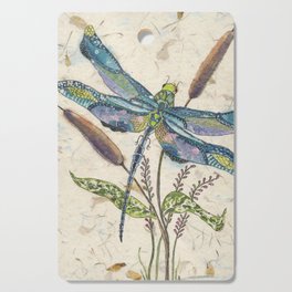 ""Dragonflies and Cattails" Cutting Board