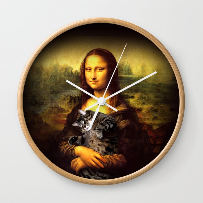 Mona Lisa Fat Crazy Cat Photo Kitty Fatso Famous Painting Wall