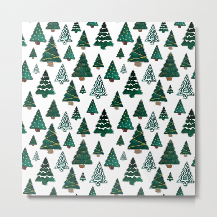 Christmastree_Pattern_simple Metal Print