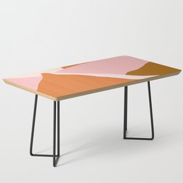 Pink and Orange Sunset Landscape in Contemporary Minimalism  Coffee Table
