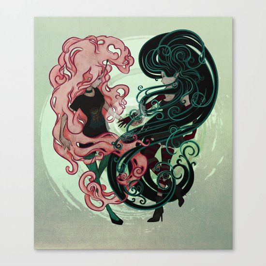 Bonnibel and Marcy: Complete me Canvas Print