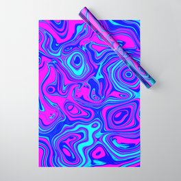 Liquid Color Pink and Blue Wrapping Paper