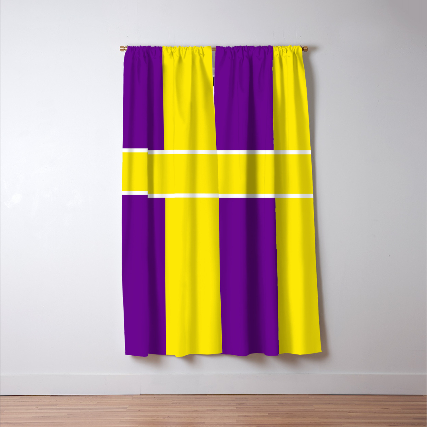 Team Colors 6 Yellow Purple Blackout Curtain By Beckybetancourt
