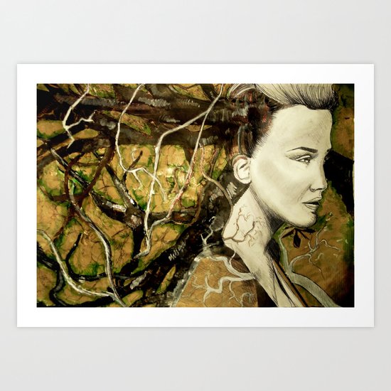 Alone with the trees Art Print