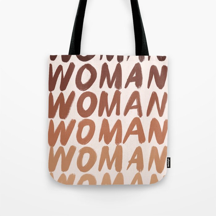 Women Melanin Typography Boho Tote Bag