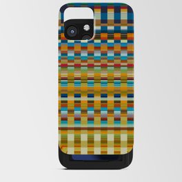 Colorful Geometric Check Pattern iPhone Card Case