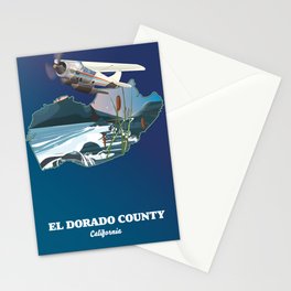 El Dorado County California USA map Stationery Card