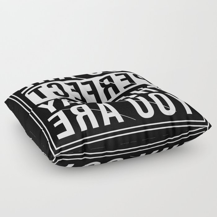 Mirrored Quote Floor Pillow