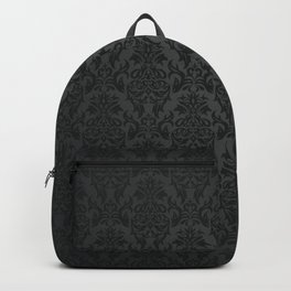 Luxury Black Damask Backpack