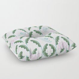 LEAVES AND LOTUSES Floor Pillow