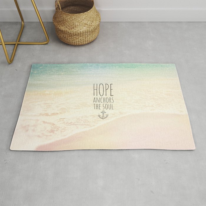 HOPE ANCHORS THE SOUL  Rug