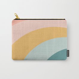 boho rainbow in soft & trendy colors, minimalism Carry-All Pouch | Sage, Graphicdesign, Light, Clouds, Rainbow, Blue, Butterscotch, Blush, Digital, Kids 