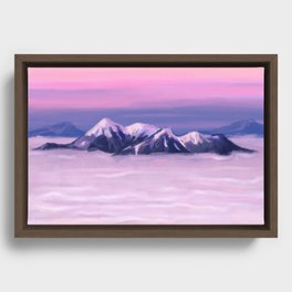 Above the Clouds Framed Canvas