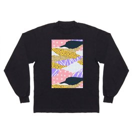 Abstract pink glitter scrapbook texture pattern Long Sleeve T-shirt