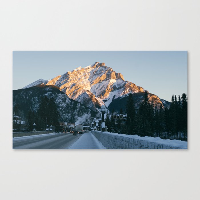 Sunrise on Cascade Mountain, Banff Canvas Print