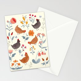 Chicken Garden Stationery Cards