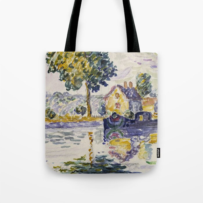 View of the Seine, Samois (1906) by by Paul Signac Tote Bag