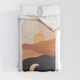 Abstract day and night Comforter