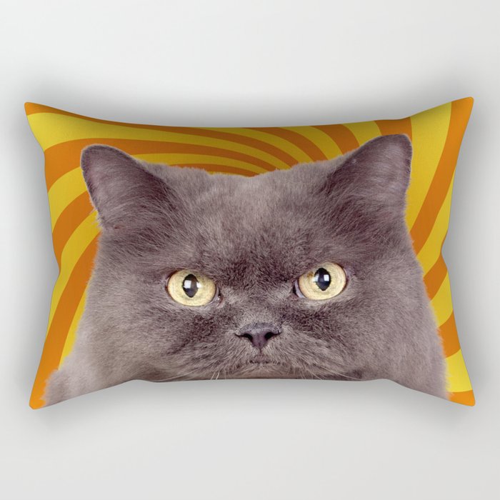 cat hypnotic Rectangular Pillow