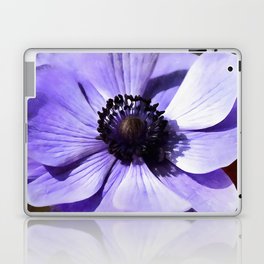 Artistic Lilac Blue Anemone Wildflower Laptop Skin