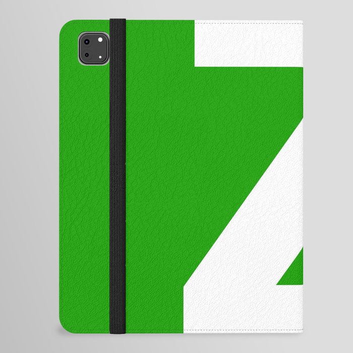 Letter Z (White & Green) iPad Folio Case