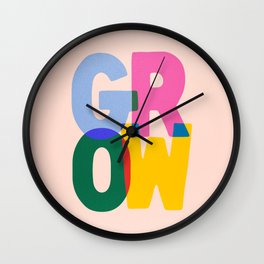 Grow: Peach Edition Wall Clock
