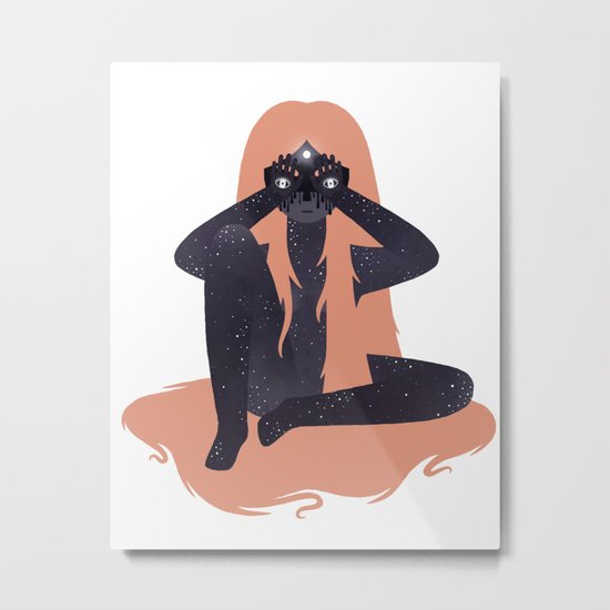Space girl 2 Metal Print