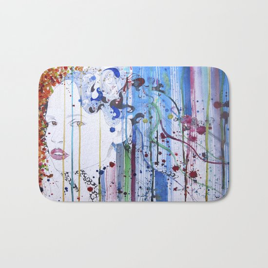 in the summer garden Bath Mat