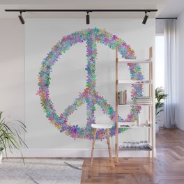 Peace Flower Power Sign Wall Mural