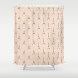 Vintage Aesthetic Paris, France Eiffel Tower Shower Curtain