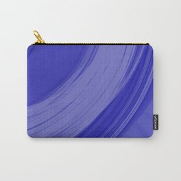 Sad semicircular rings of indigo fabric with misty ribbons intersections.  Carry-All Pouch