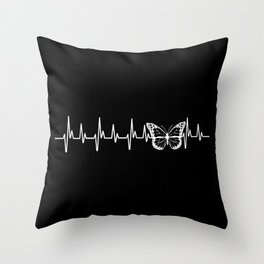 Monarch Butterfly Heartbeat, Save the Monarchs Throw Pillow