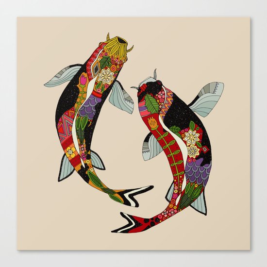 koi chamomile Canvas Print