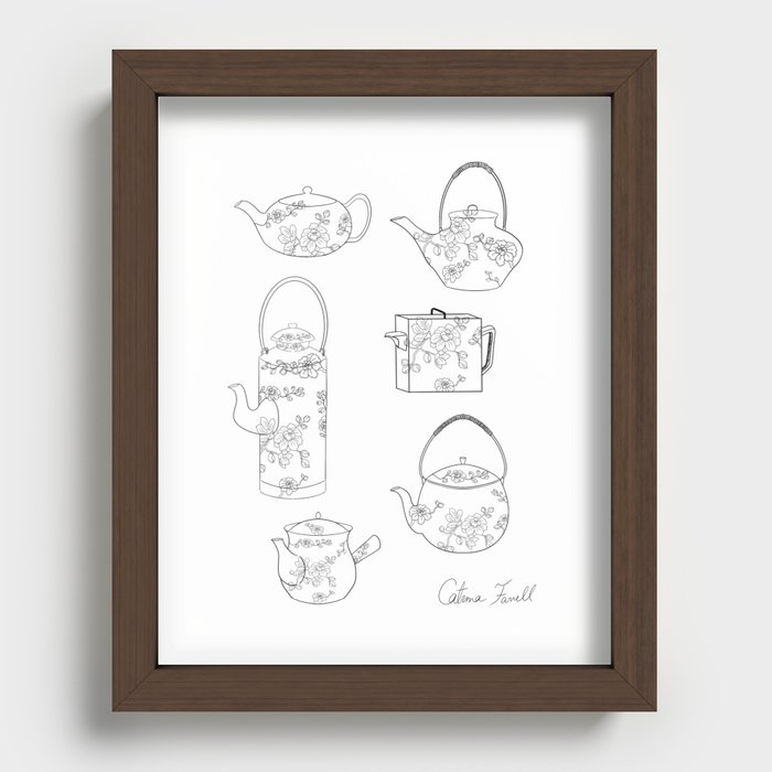 Teapots  Recessed Framed Print