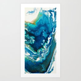 Blue Agate Waters Art Print