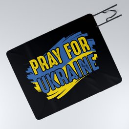 Pray For Ukraine Picnic Blanket