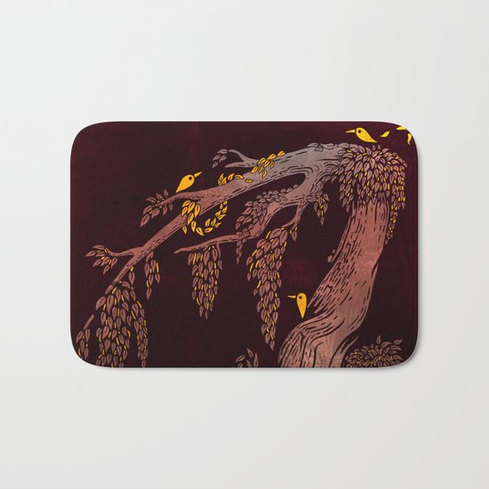 Tree Birds Bath Mat