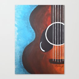 Guitar Art Print | Music Theme Poster | Acrylic Painting Print | Hand-Painted Art Canvas Print