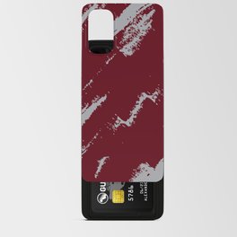 Abstract Charcoal Art Gray Grey Red Android Card Case