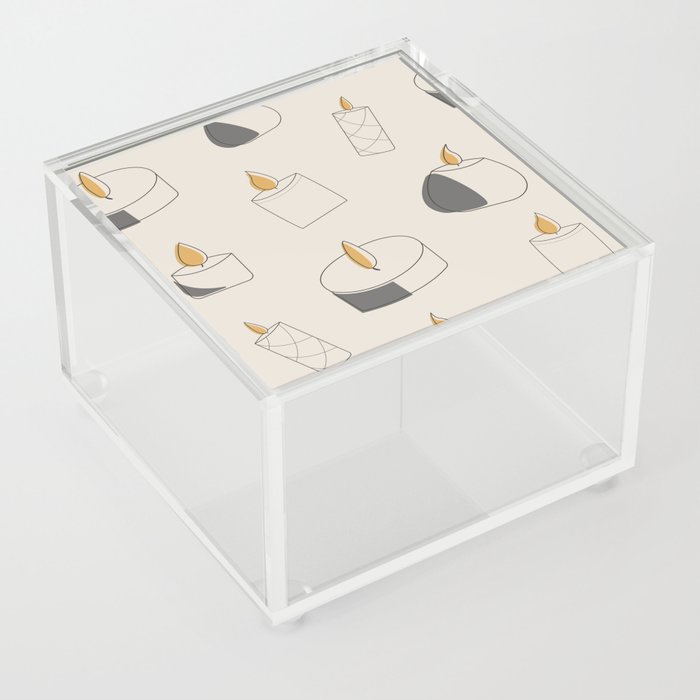 Seamless pattern with candles Acrylic Box
