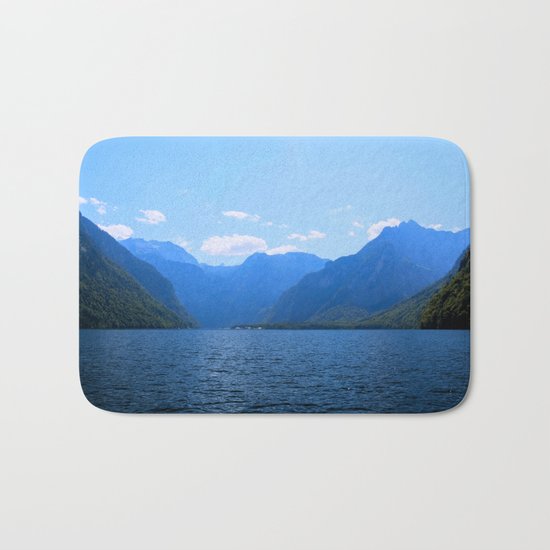Koenigssee Lake with Alpes Mountains 2 on #Society6 Bath Mat
