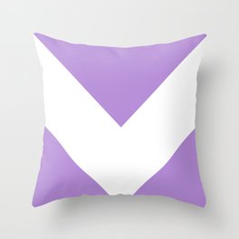 Chevron (White & Lavender) Throw Pillow