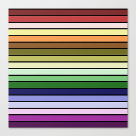 MULTICOLORED STRIPES (abstract pattern) Canvas Print