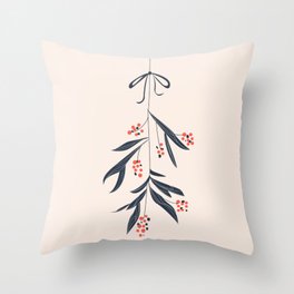 Mistletoe and love Throw Pillow